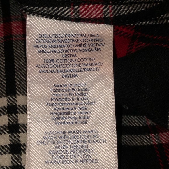 Chaps Petite Plaid Zip Up Shirt/Light Jacket•Size Large Petite - Picture 7 of 7